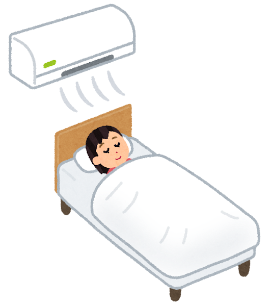 冷⁠氣與睡⁠眠的⁠示⁠意⁠圖